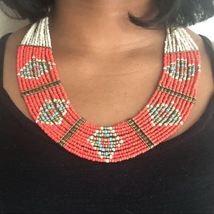 Seed bead necklace .